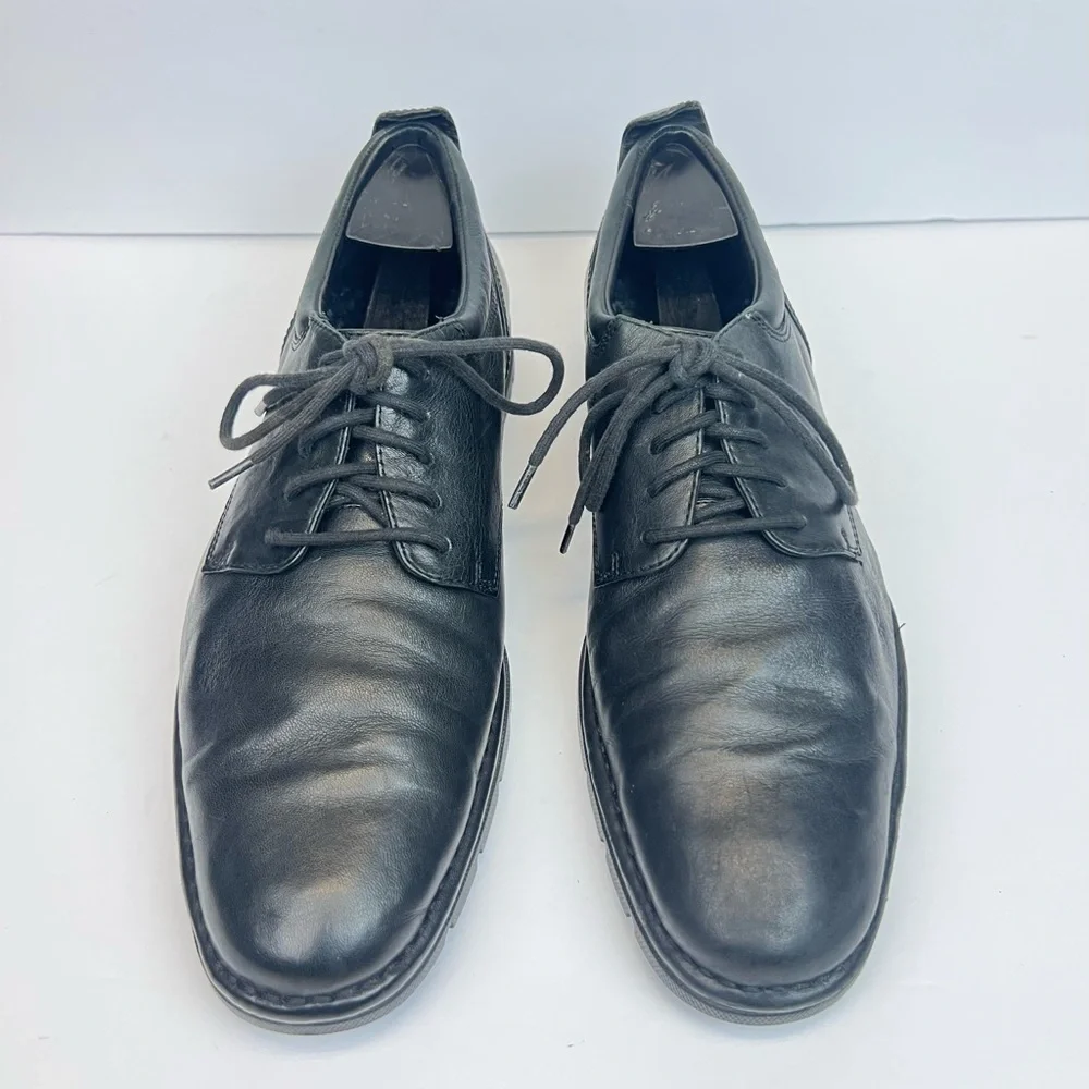 Cole Haan C08630 Men Black Leather Oxford Shoe Size 10.5M Pre Owned